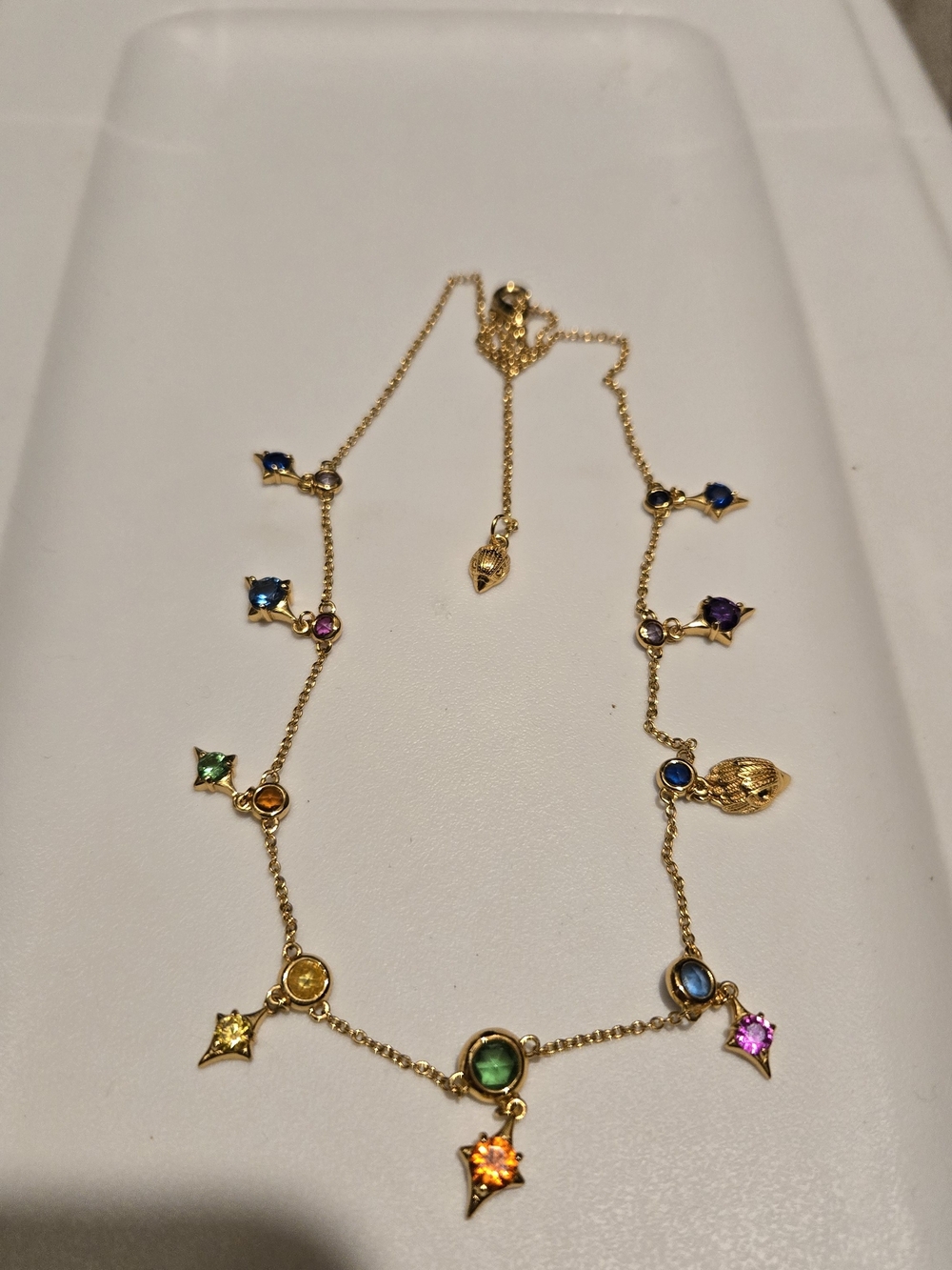 Kurt Geiger Gold-Tone Multicolor Star Charm Necklace - Women Jewelry